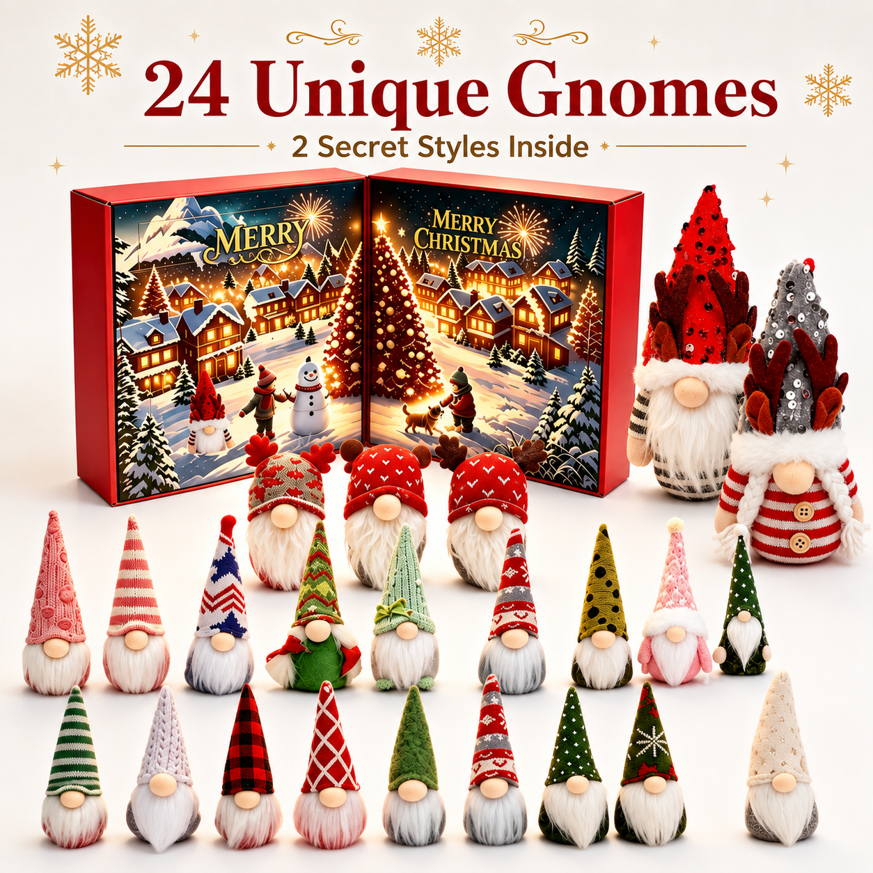 🎄 2026 Christmas Gnome Advent Calendar – 24 Days of Cozy Gnome Surprises 🎁✨
