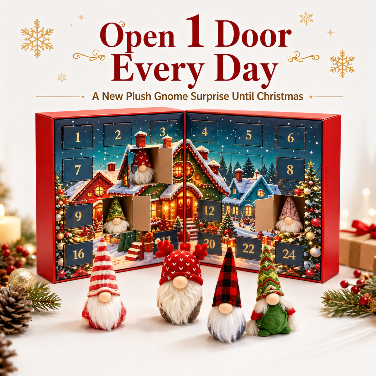 Christmas Gnome Advent Calendar daily surprise