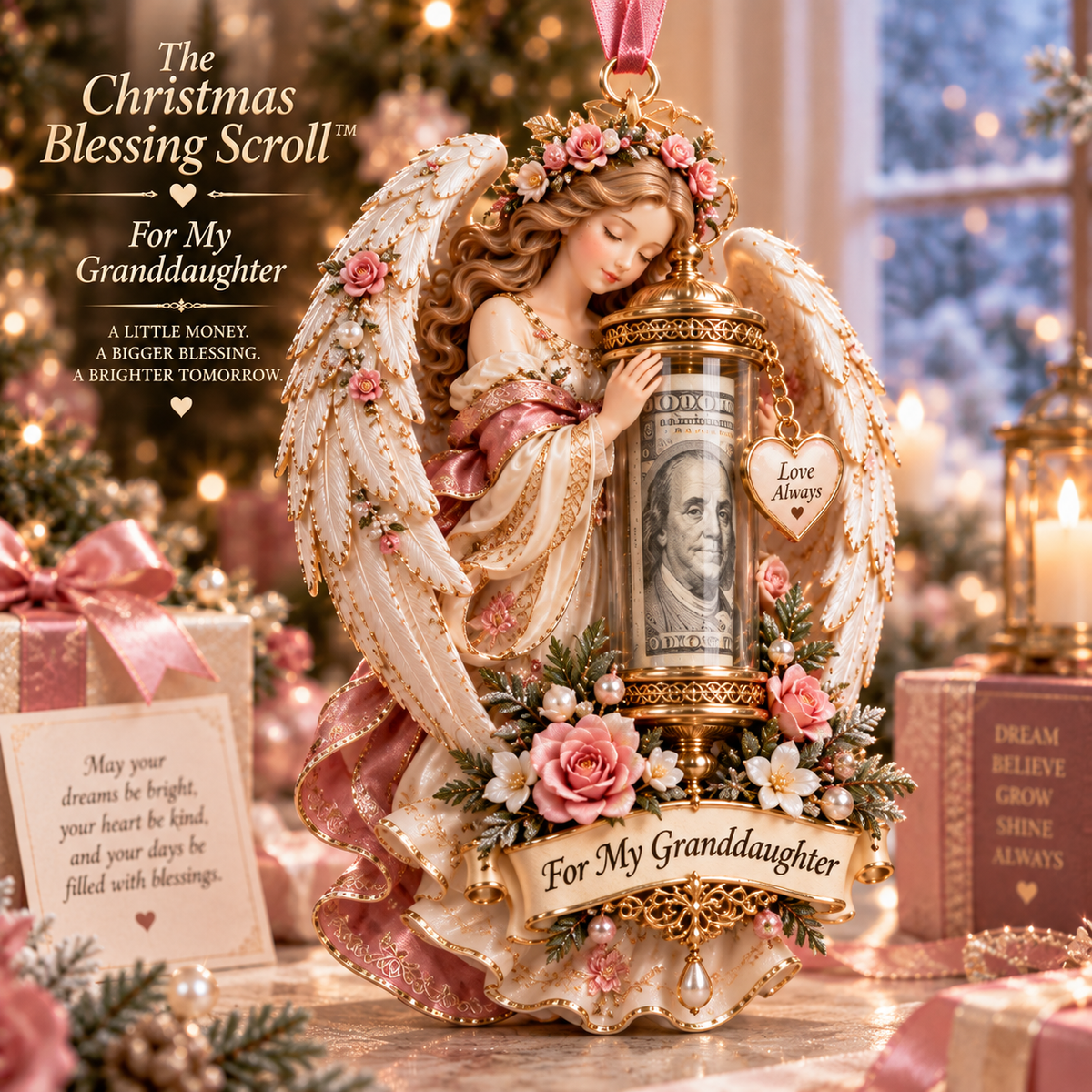 👼 The Christmas Blessing Scroll™ — Angel Cash Gift & Keepsake Ornament