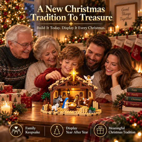 🧱🔥 Last Day 50% OFF🌟 Build The Christmas Story – Nativity Scene Building Block Set