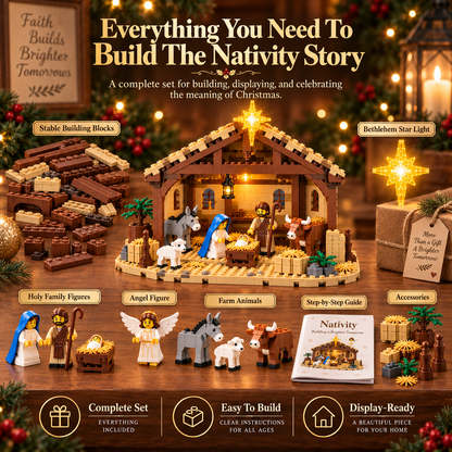 🧱🔥 Last Day 50% OFF🌟 Build The Christmas Story – Nativity Scene Building Block Set