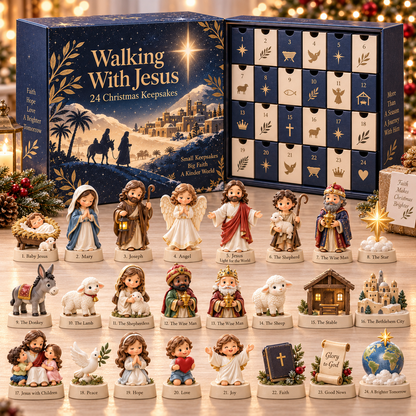 ✝️ Walking With Jesus — 24 Christmas Keepsakes