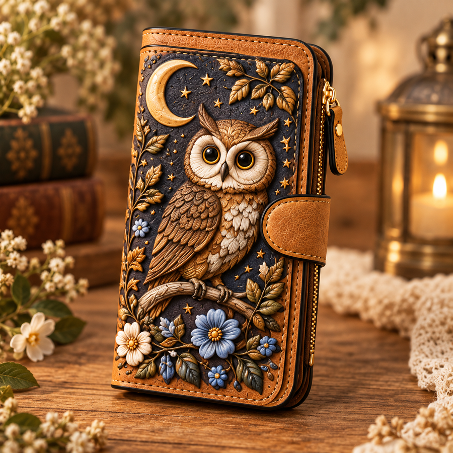 Moonlit Owl wallet