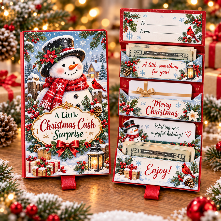 Snowman Christmas Cash Reveal Booklet