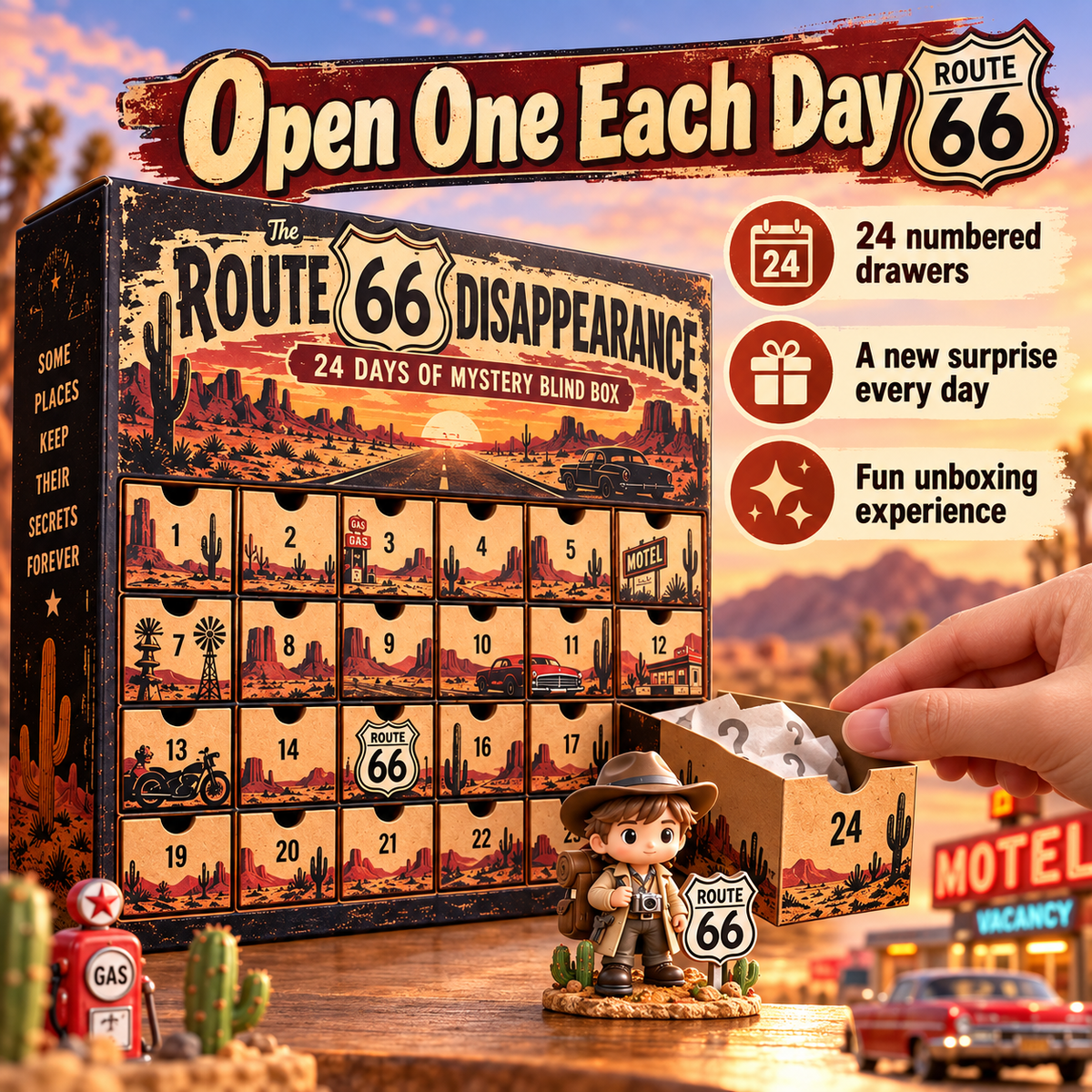 Open one Route 66 surprise at a time