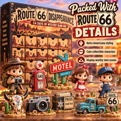 🚗 Route 66 Mystery Blind Box – 24 Days of Americana Collectibles