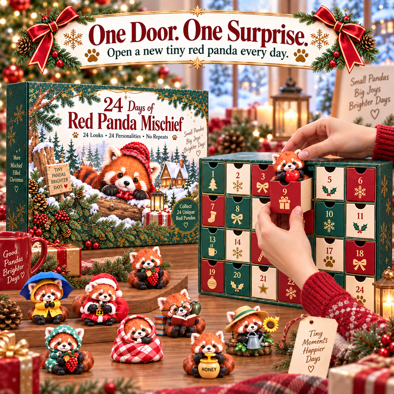 Panda Paws & Tiny Chaos™ – 24 Red Panda Mischief Collectibles