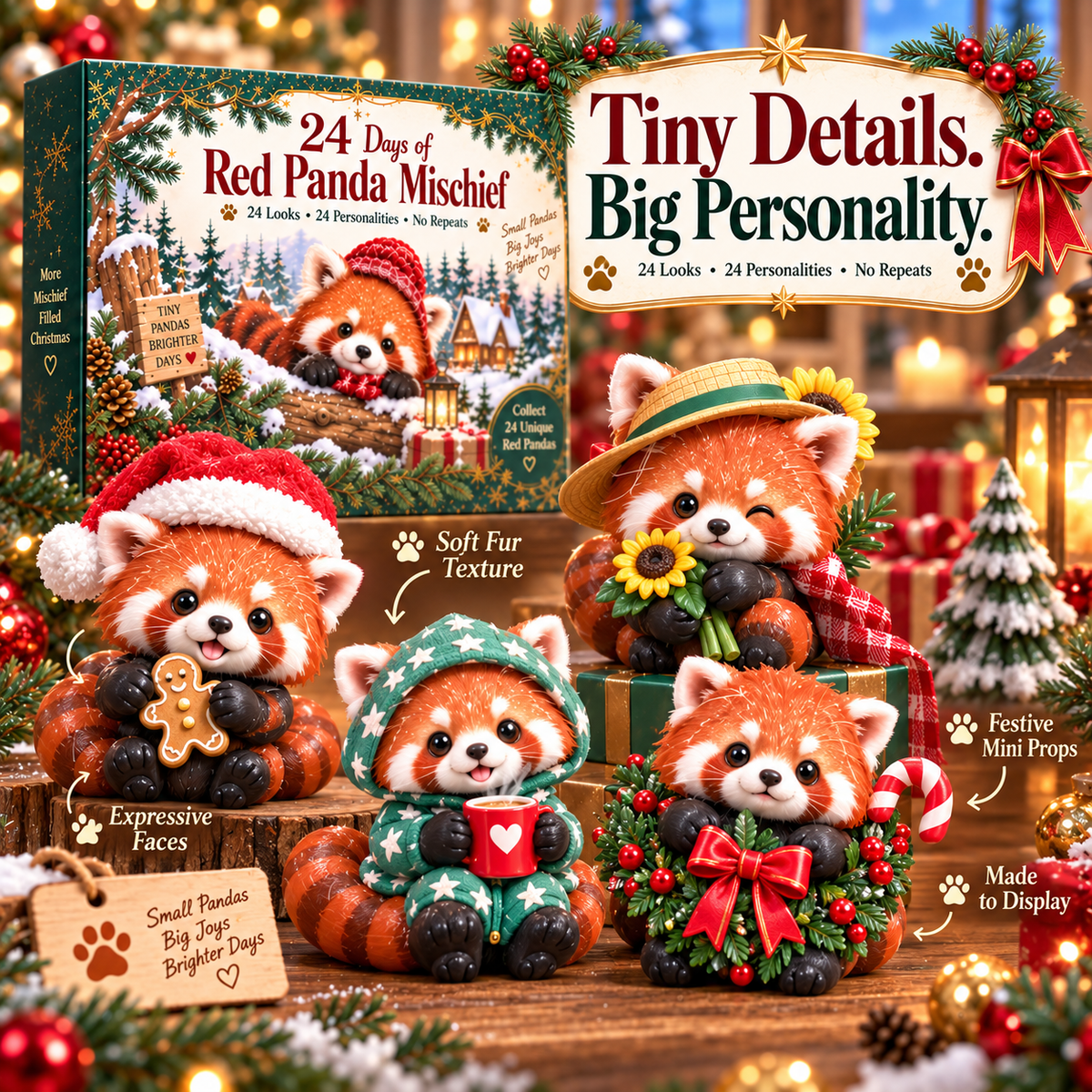 Panda Paws & Tiny Chaos™ – 24 Red Panda Mischief Collectibles