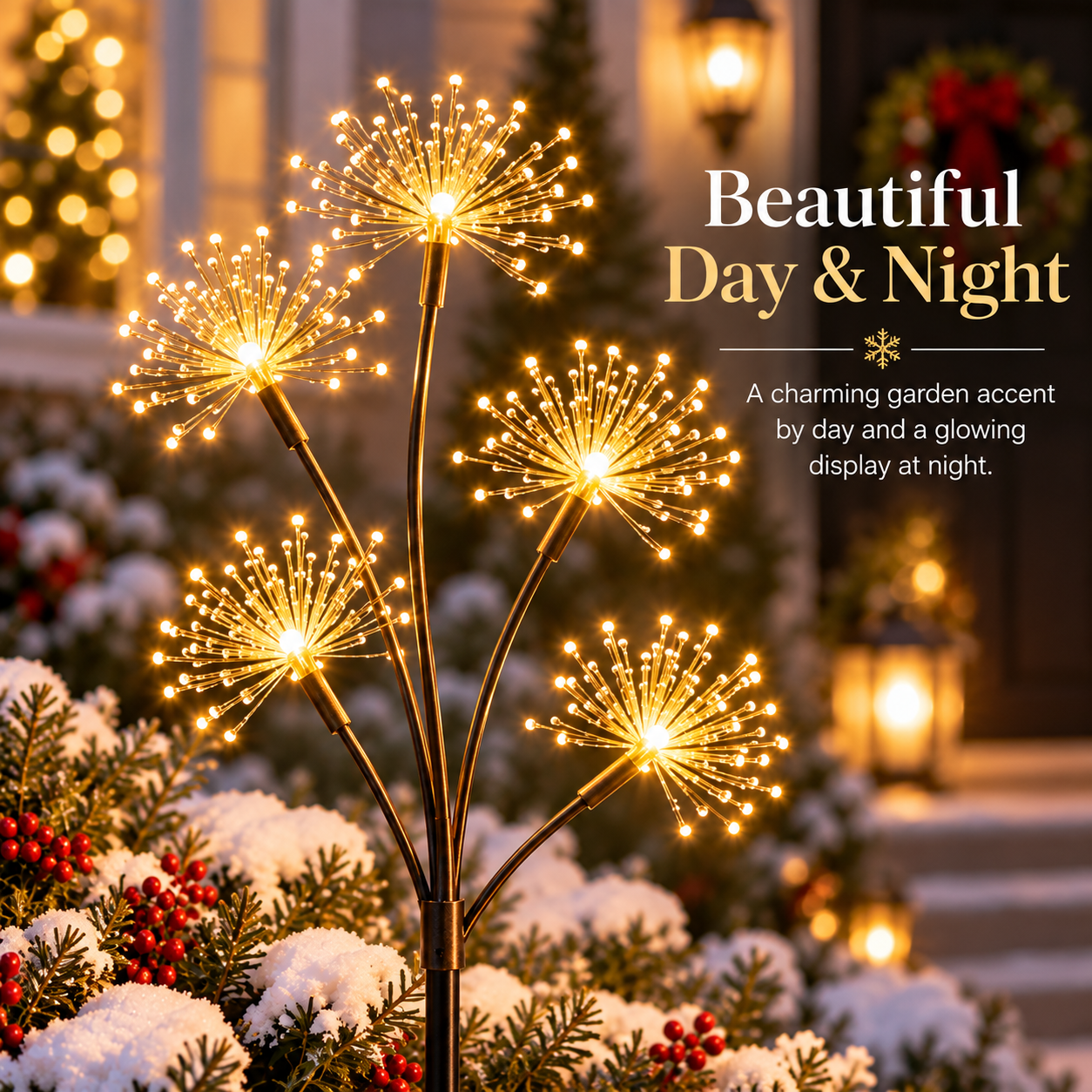 Garden branch light day and night look