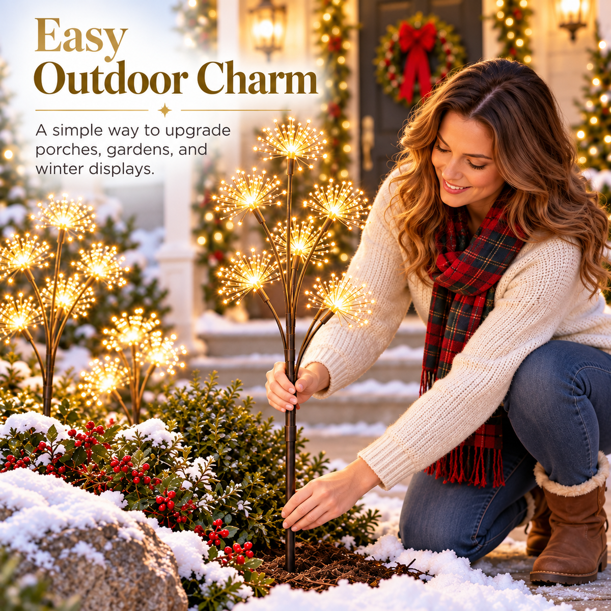 Easy garden stake installation