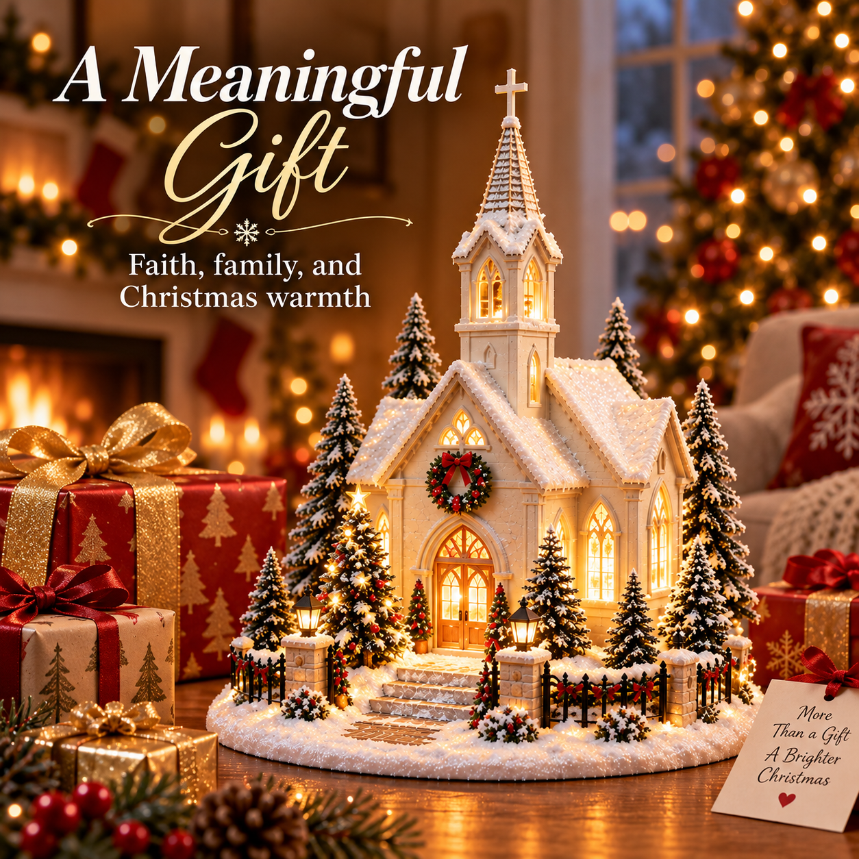 Meaningful glowing Christmas church gift