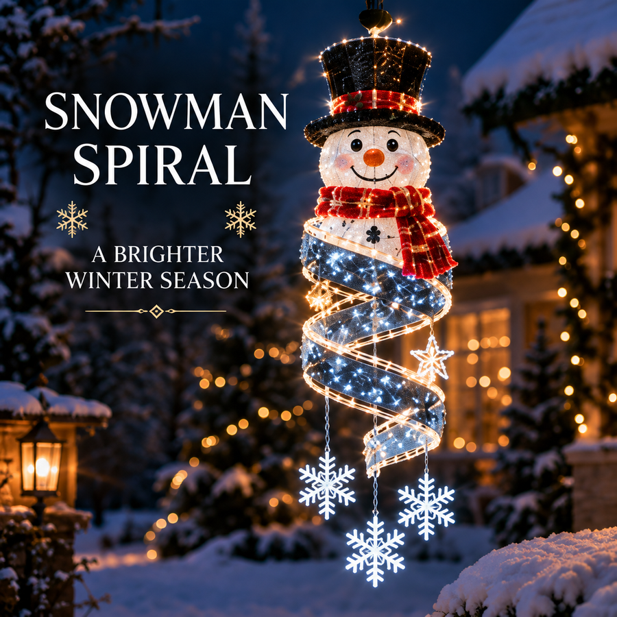 Snowman Spiral Christmas hanging light