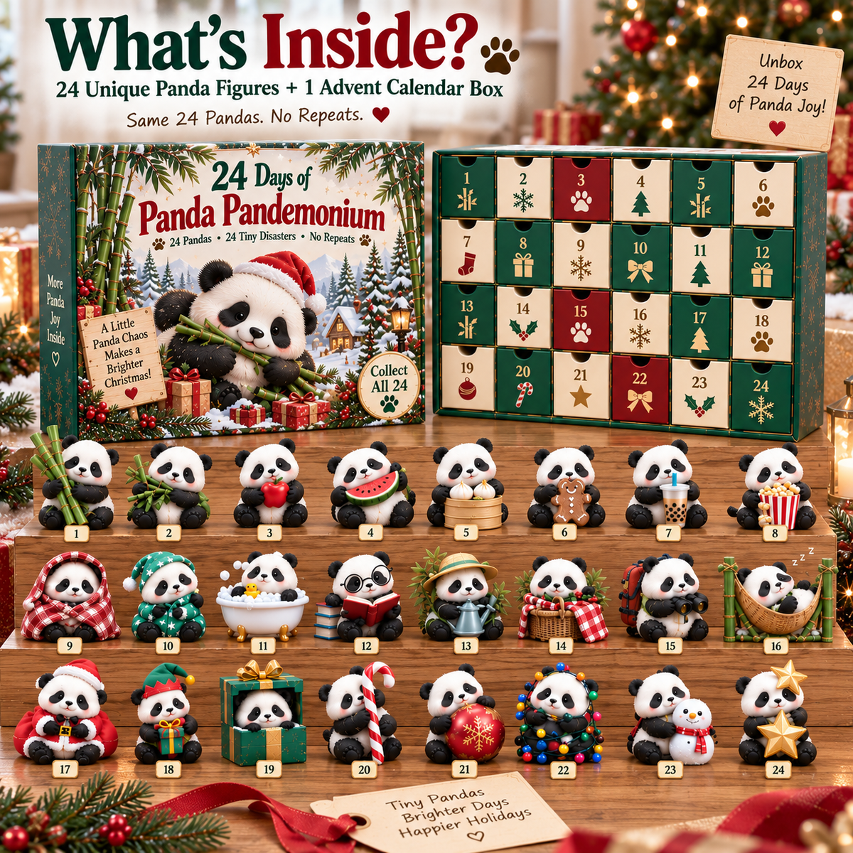Family opening Panda Pandemonium Advent Calendar