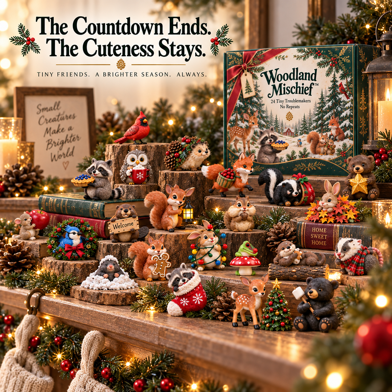 🌲 Woodland Mischief™ – 24 Tiny Troublemakers, 24 Unique Woodland Collectibles