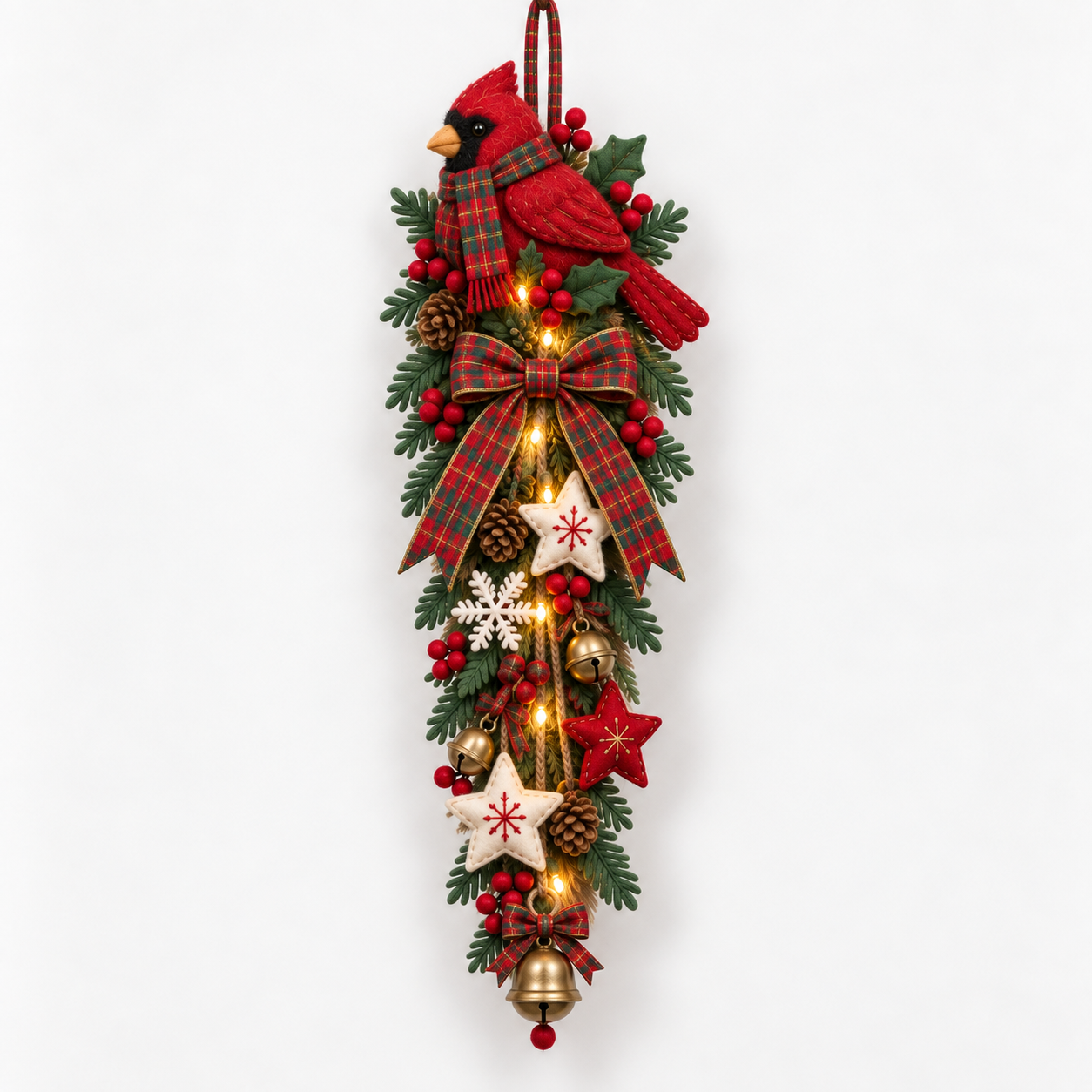 🐮🎄 MerryCascade™ Highland Cow Glowing Christmas Door Hanger