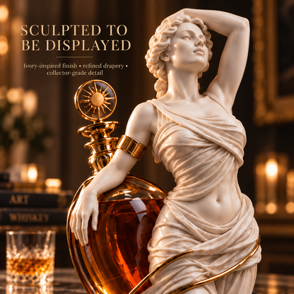 ✨🏛️ Divine Pour™ The Keeper – Museum-Inspired Sculptural Whiskey Decanter & Collector’s Display
