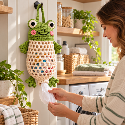 Cozy Critters™ – Cute Crochet Animal Bag Holder DIY Kit