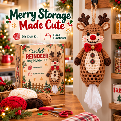 🎄 Merry Tidy Crochet™ – Christmas Bag Holder DIY Kit