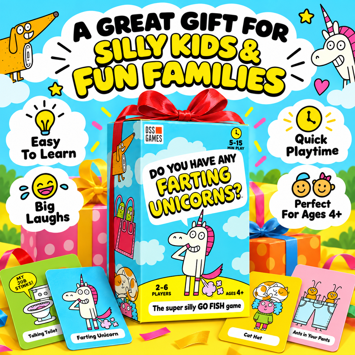 😂 Super Silly Go Fish™ Family Card Game for Kids & Game Night