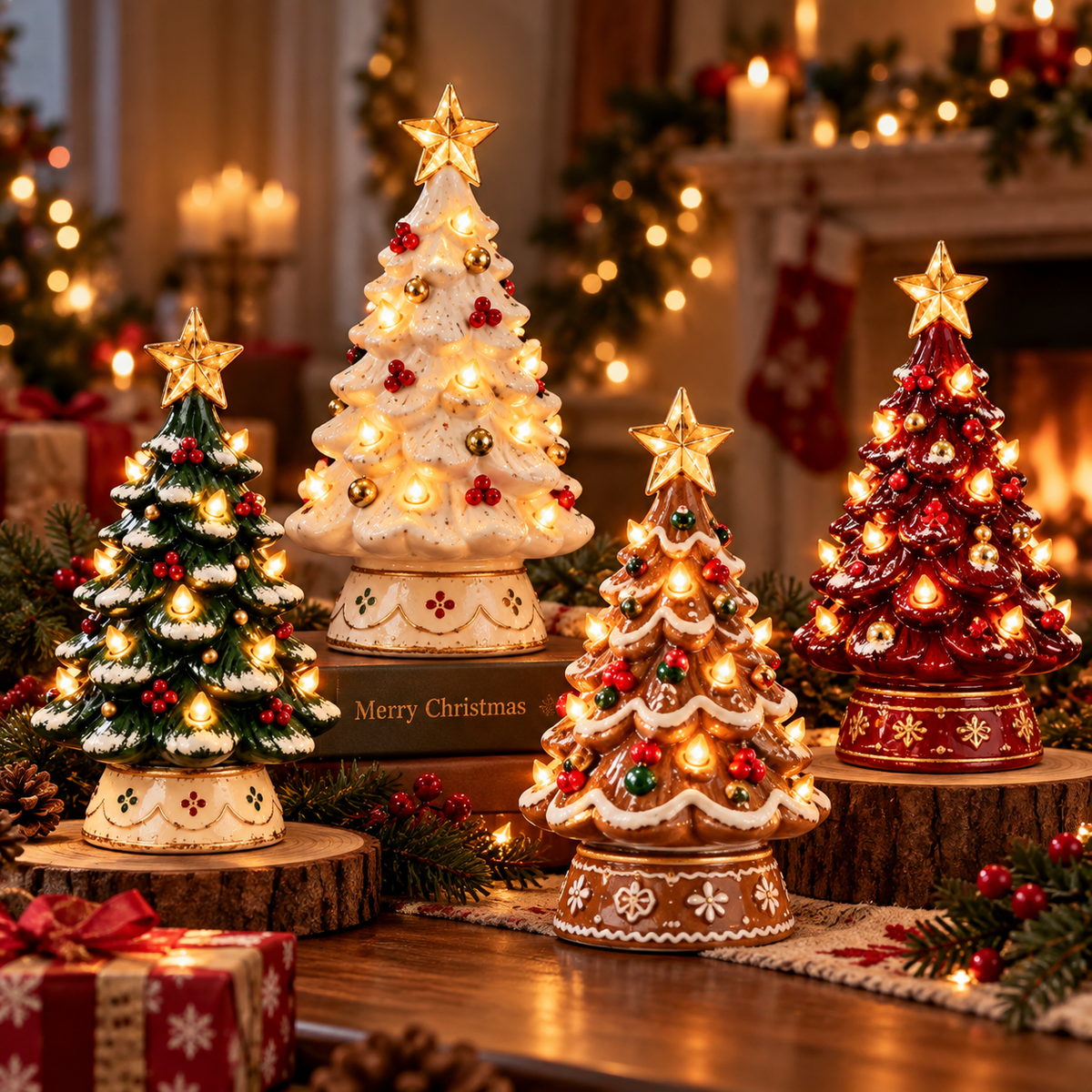Vintage Glow Ceramic Christmas Tree Collection
