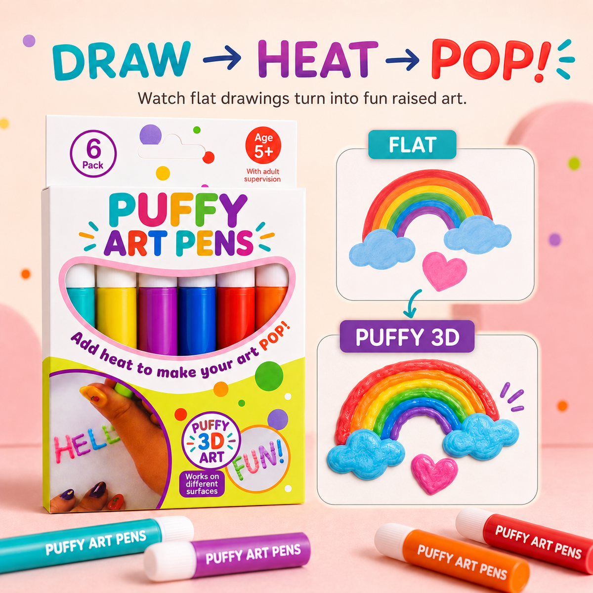3D Relief Art Pen – Turn Flat Drawings Into Touchable 3D Art