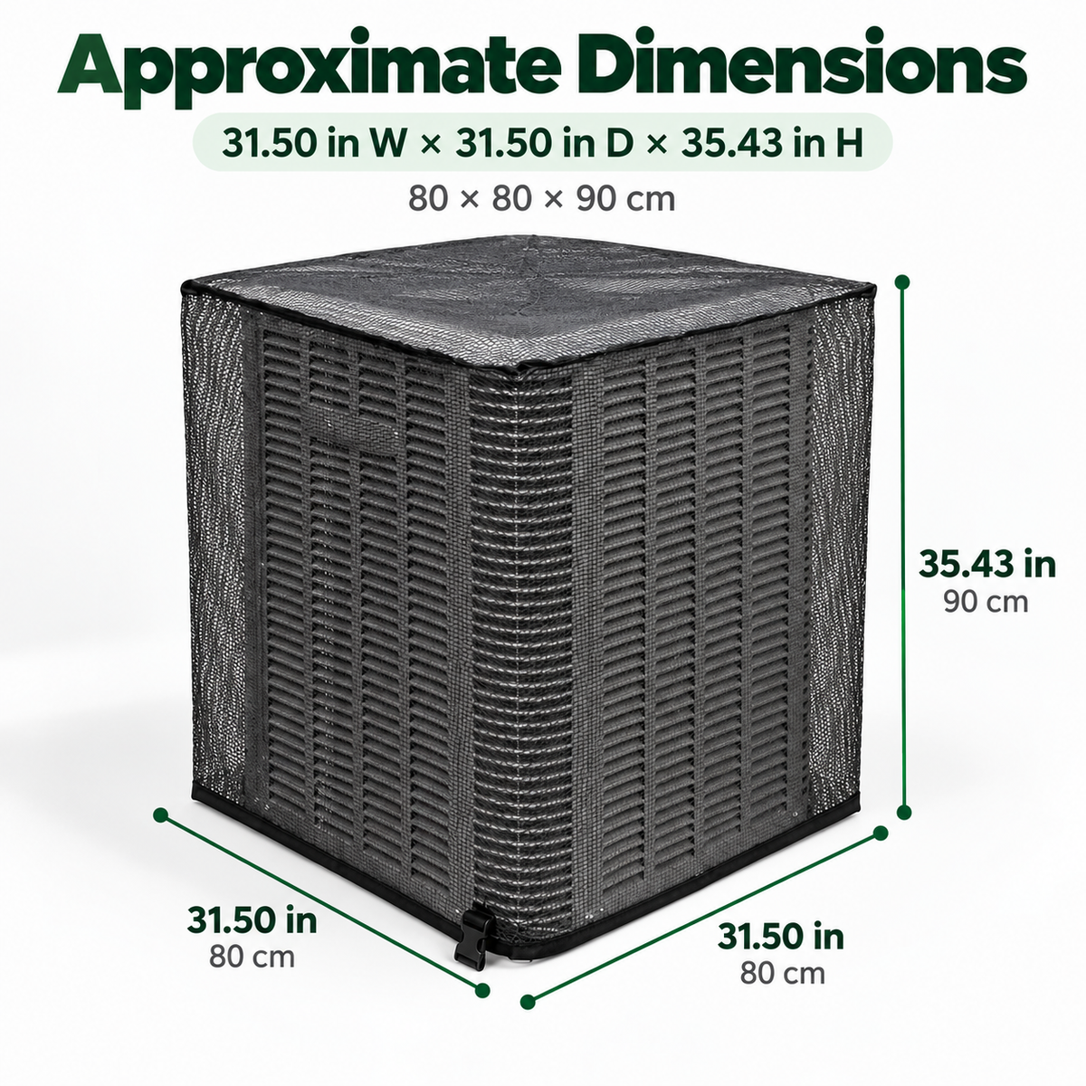 ❄️ Heavy-Duty Mesh AC Cover – All-Season Outdoor Protection