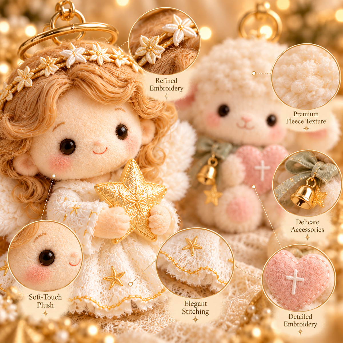 Bethlehem Gentle Friends material and embroidery details