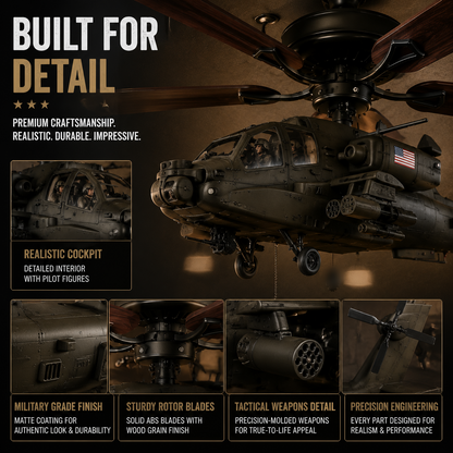 🔥 LAST DAY 50% OFF-🚁 Helicopter Ceiling Fan Decoration – Flying Aviation Display