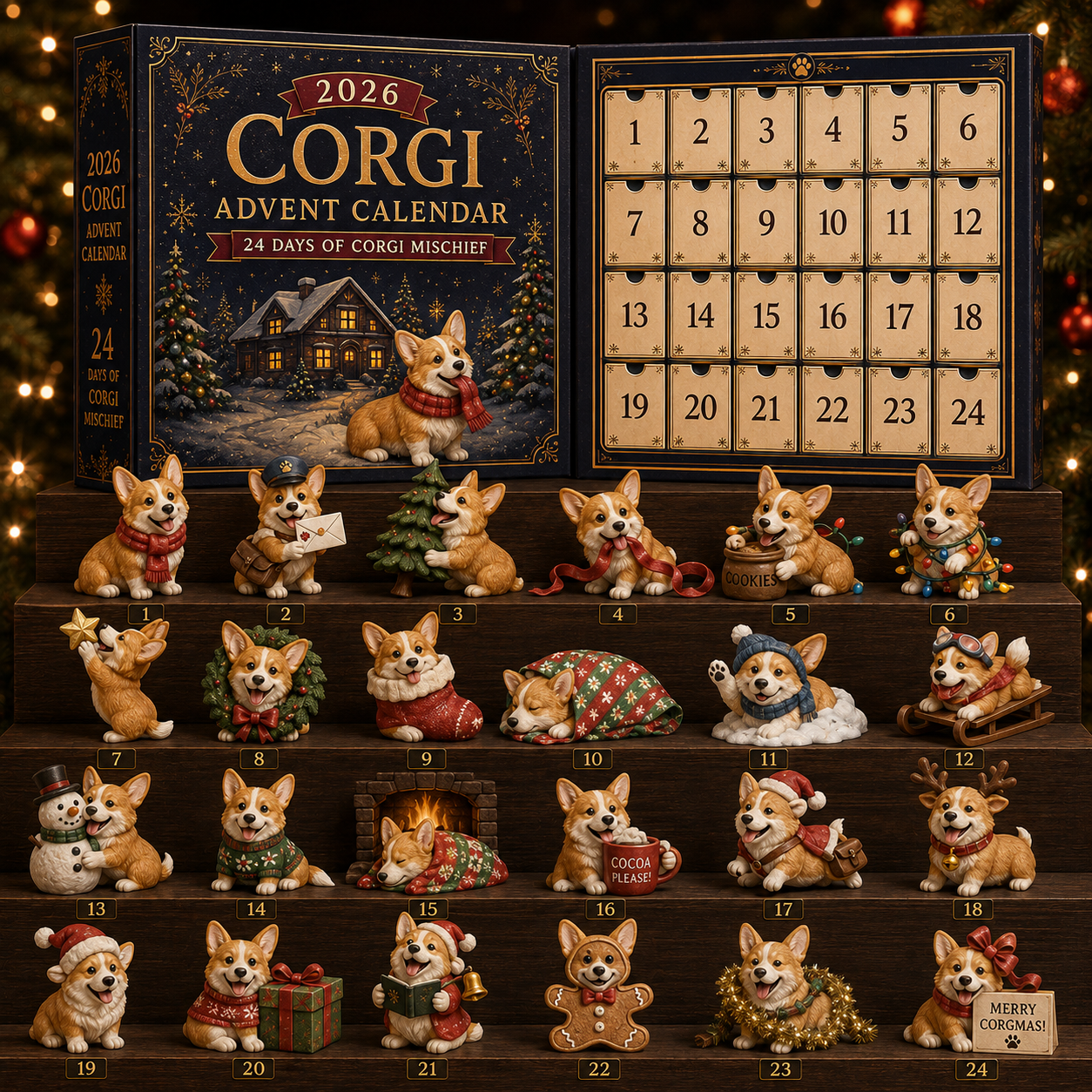 ⏰Limited Stock 50% OFF - 🎄🐕 2026 Golden Retriever Advent Calendar – 24 Days of Golden Mischief