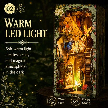 🌿 Whisperwood Enchanted Forest Book Nook – DIY Fairy Woodland Miniature Kit ✨