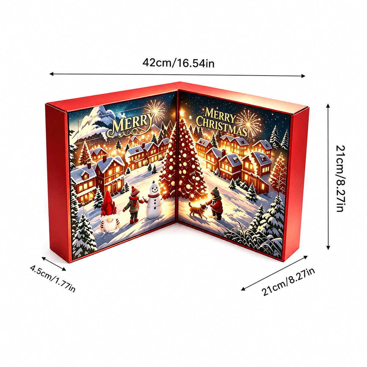 Christmas Gnome Advent Calendar size