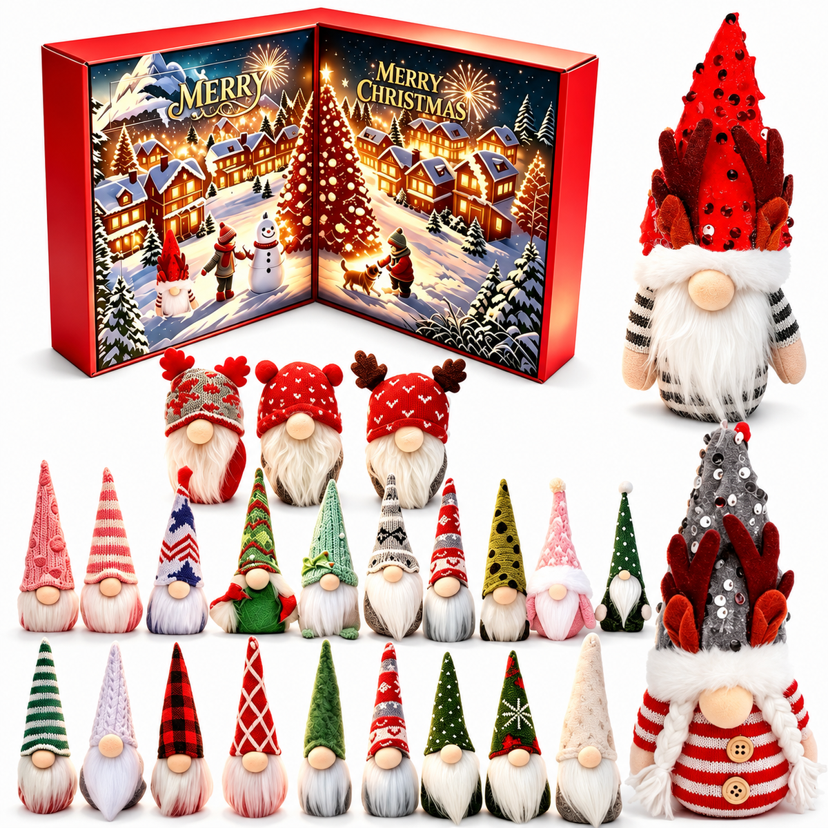 Christmas plush gnome collection