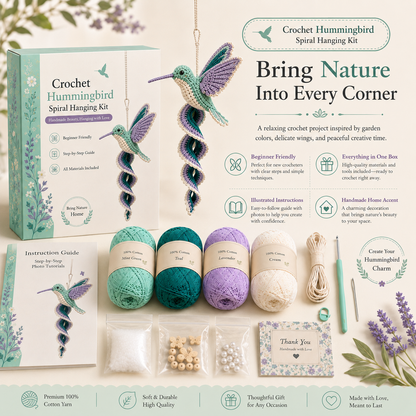 🔥Buy 3 Get 1 Free🎁Crochet Spiral Hanging Kit – Beginner-Friendly DIY Garden Animal Decor 🧶🌿