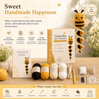 🔥Buy 3 Get 1 Free🎁Crochet Spiral Hanging Kit – Beginner-Friendly DIY Garden Animal Decor 🧶🌿