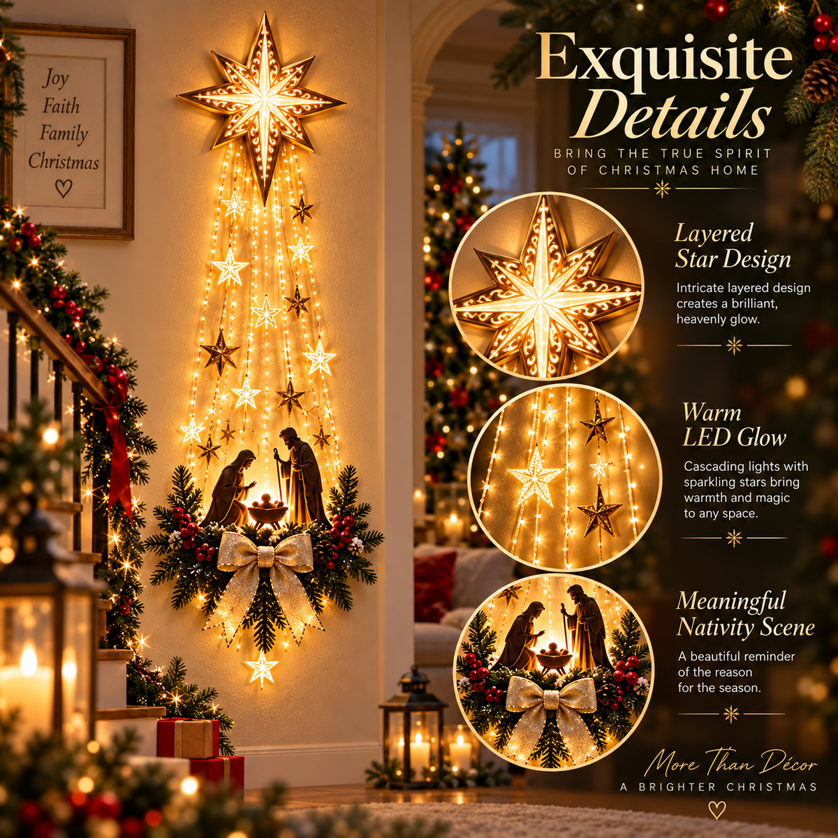 Bethlehem Star Christmas decoration details