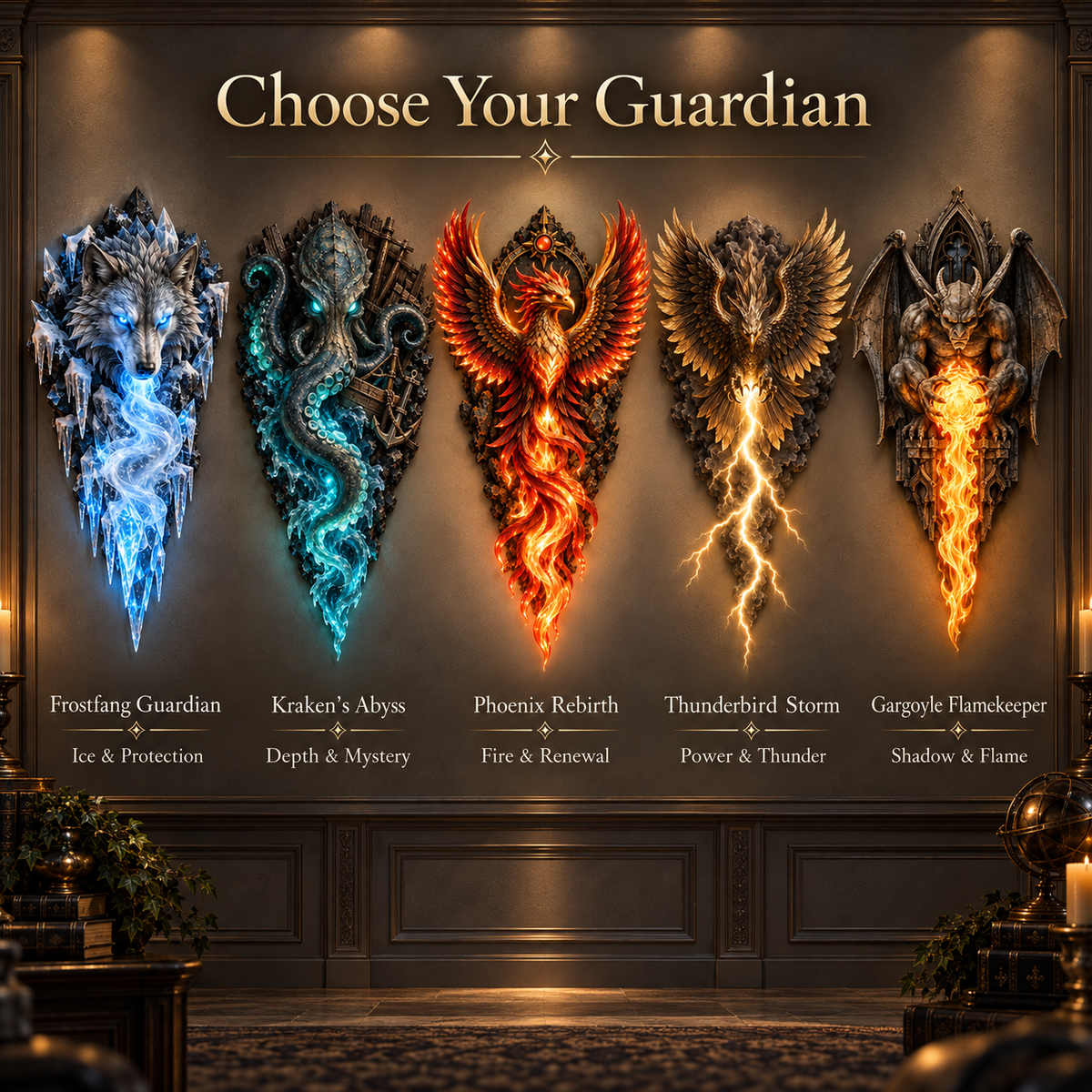 Legends of Light™ Fantasy Guardian Wall Sconce Collection
