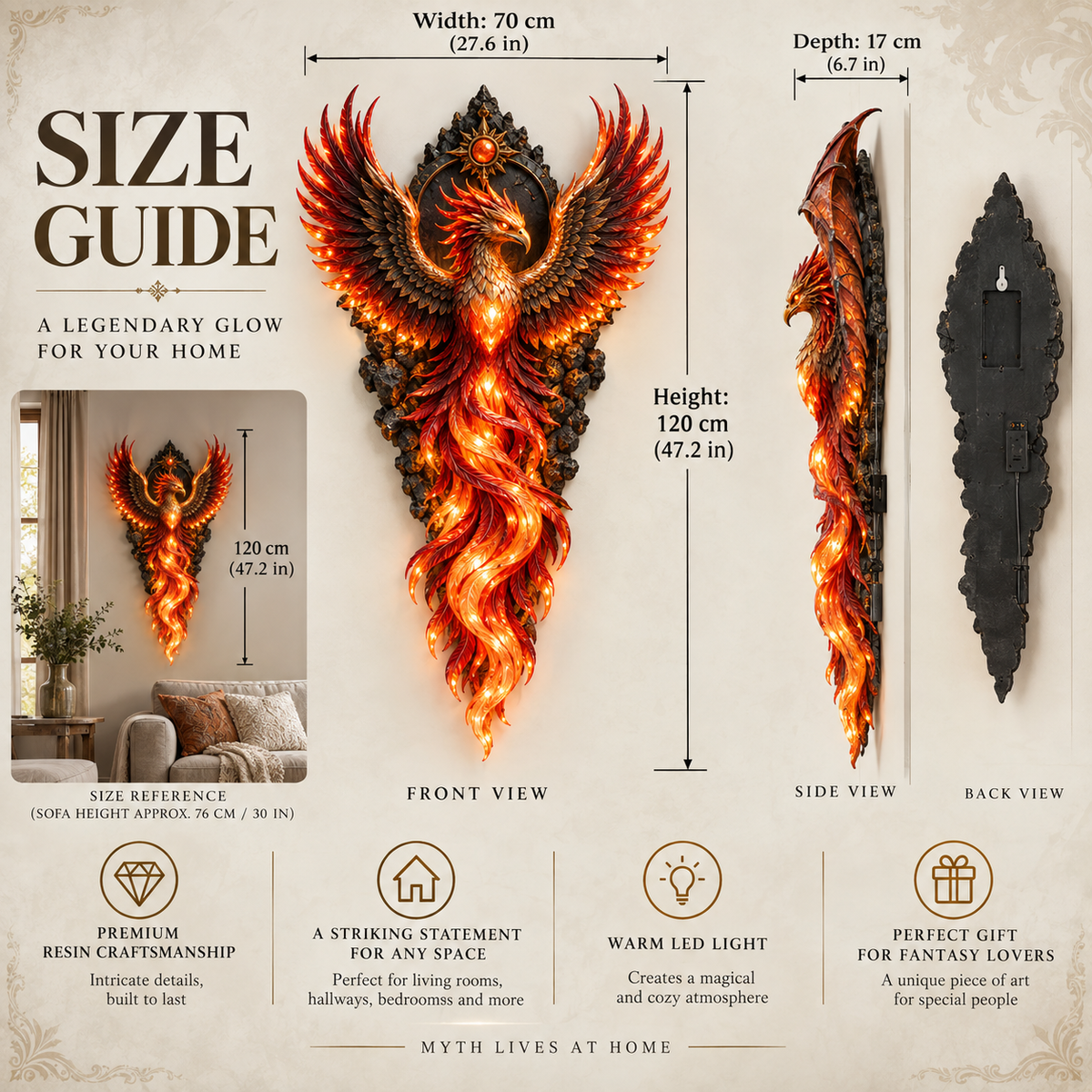 Legends of Light™ Fantasy Guardian Wall Sconce Collection