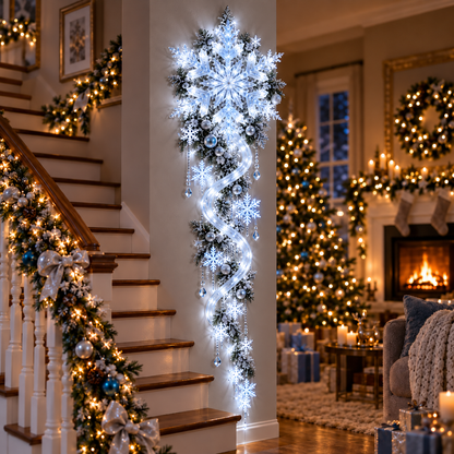 ❄️ Giant Snowflake Blizzard Trail™ Lighted Christmas Wall Decor