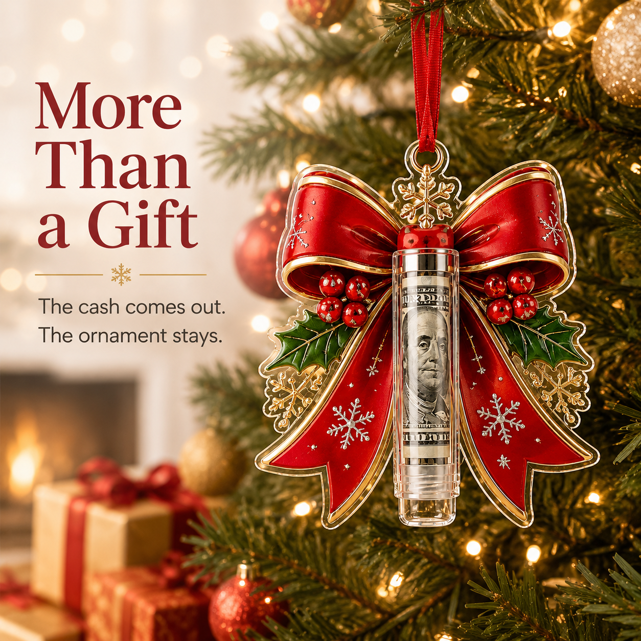 🎁💵 Christmas Cash Holder Ornament — Turn Cash Into a Christmas Surprise