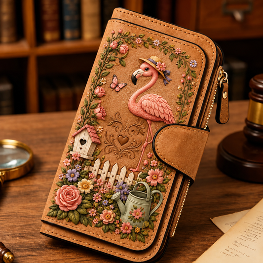 🌿 Vintage Embossed Garden & Animal Wallet – 16 Unique Styles
