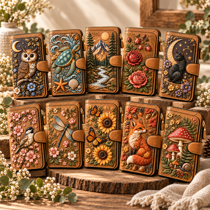 ✨ Vintage Embossed Art Wallet – Choose Your Favorite Design