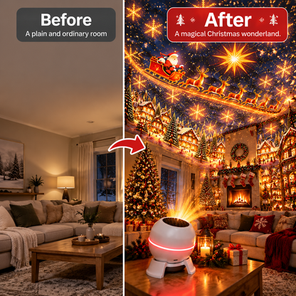 🔥LAST DAY 49% OFF -🎄 Magical Christmas Projection Night Light – Transform Any Room Into A Holiday Wonderland