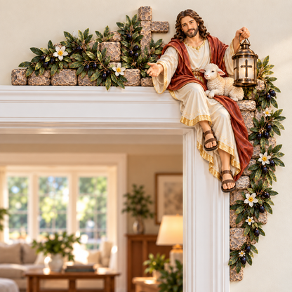 ⏰Limited Stock 50% OFF - ✝️✨ Jesus at the Doorway – Faith-Inspired Corner Decor Collection