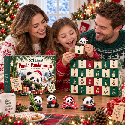 ⏰Limited Stock 50% OFF 🐼 24 Days of Panda Pandemonium™ | 24 Unique Holiday Panda Collectibles