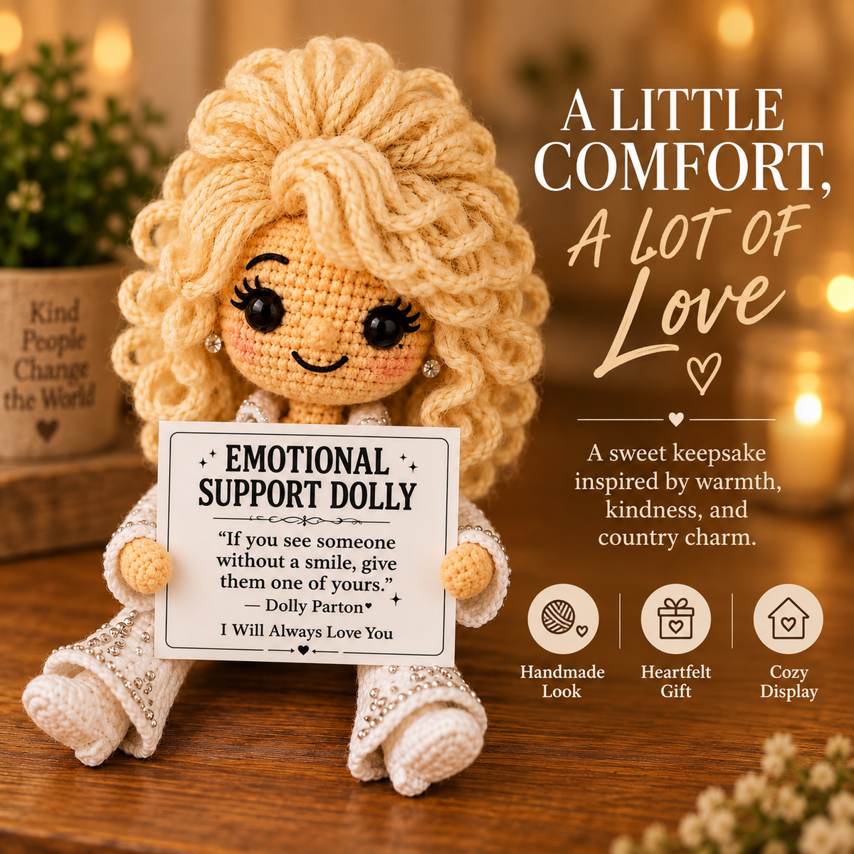 I Will Always Love You – Dolly Inspired Emotional Support Doll