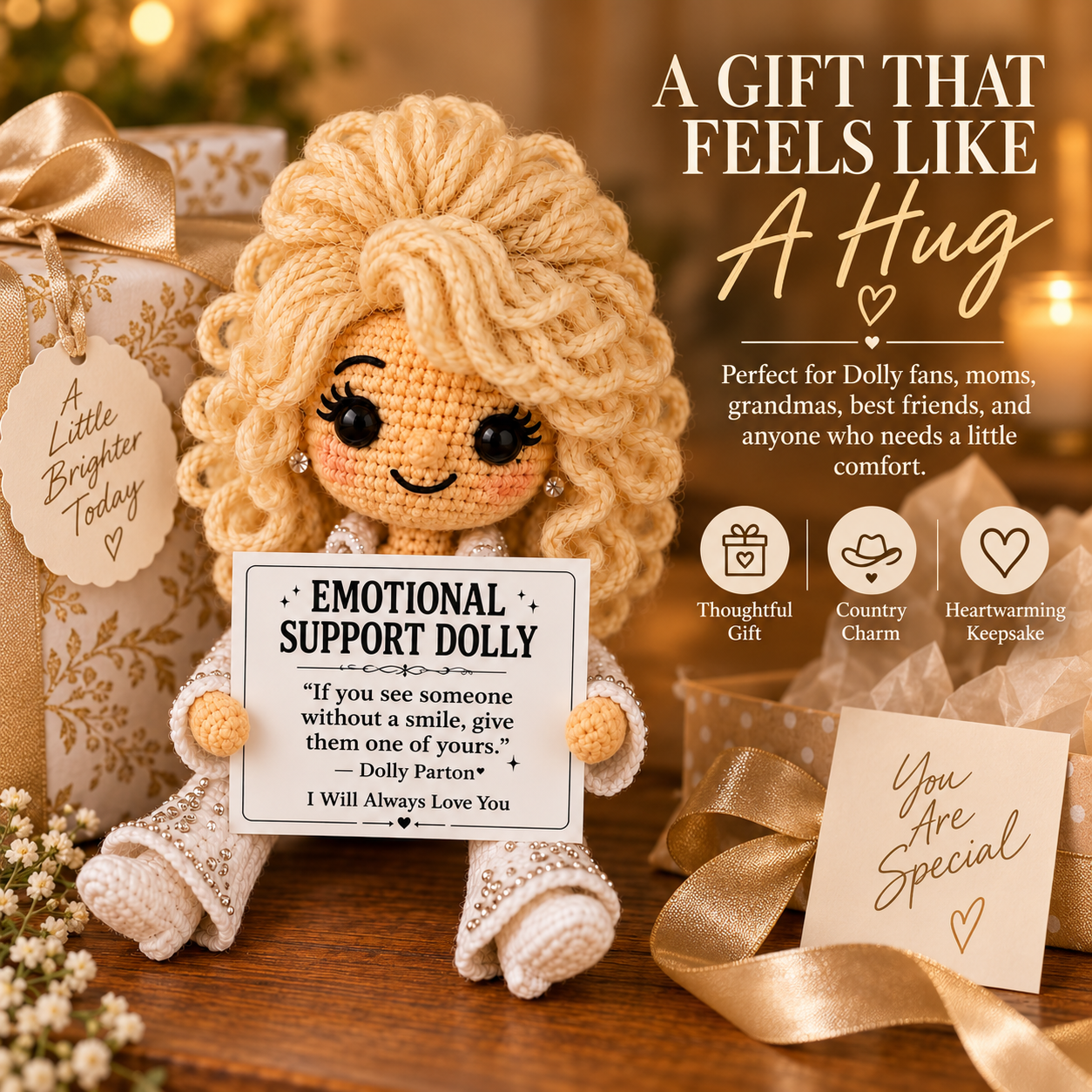 I Will Always Love You – Dolly Inspired Emotional Support Doll