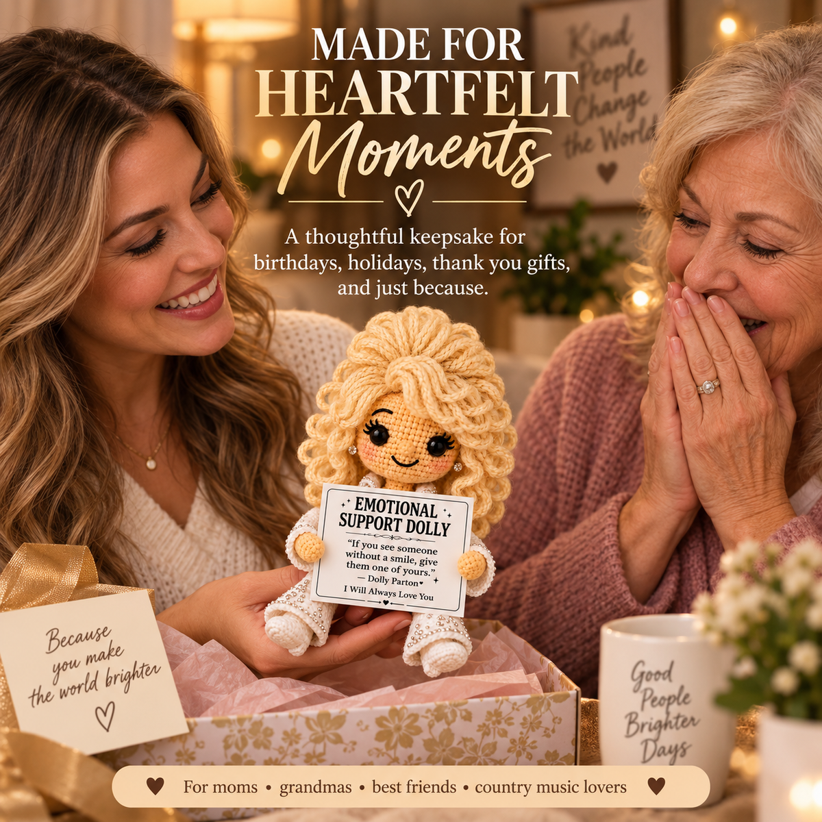 I Will Always Love You – Dolly Inspired Emotional Support Doll