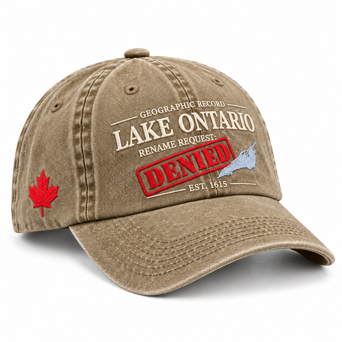 🇨🇦 Lake Ontario Rename Request: Denied Heritage Embroidered Cap