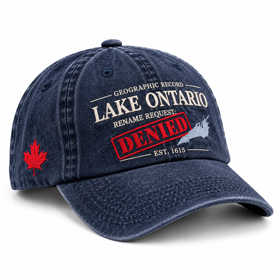 Navy Lake Ontario heritage embroidered cap