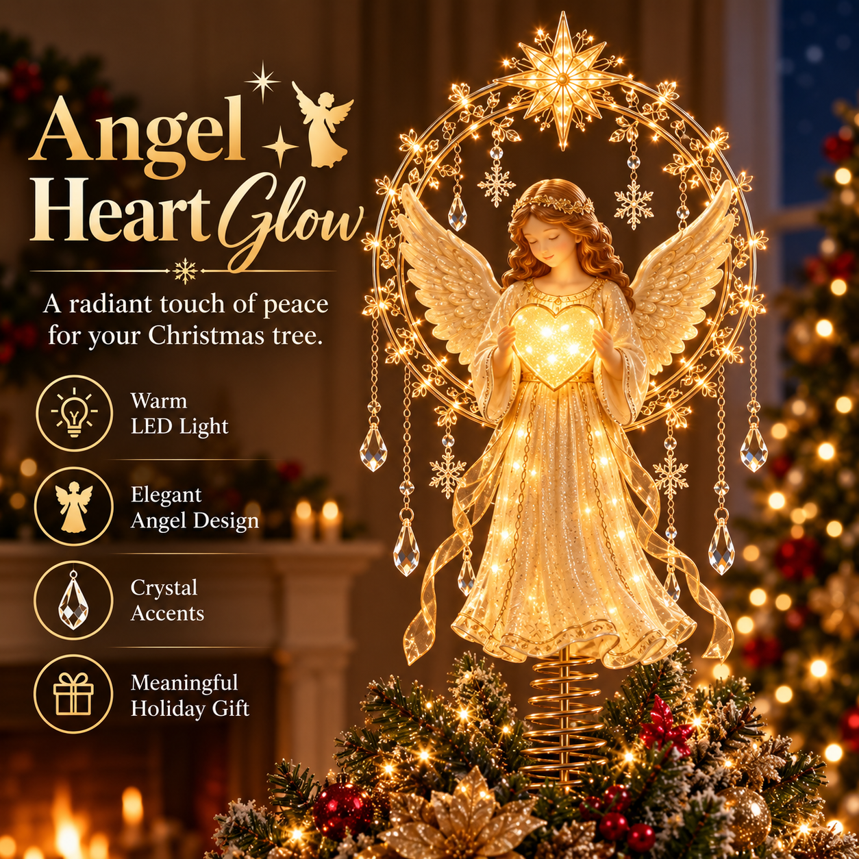 ⏳ Last Day 49% OFF – ✝️ Christian Christmas Tree Topper | Cute Jesus Blessing & Mary Grace Designs for Faith-Filled Trees, Family Traditions & Meaningful Holiday Décor 🎄